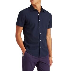 Bonobos New York Riviera Slim Fit Seersucker Button Up Shirt Mens Size Large